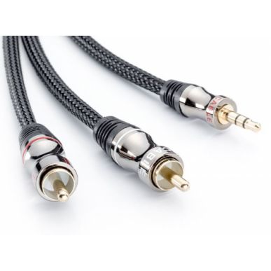 Межблочный аналоговый кабель Eagle Cable Deluxe Mini(m)-2xRCA 0,8 м